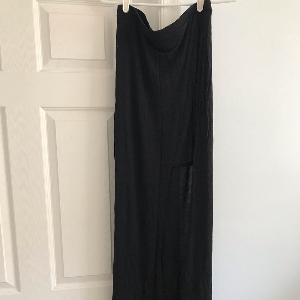 Sexy leg showing long skirt